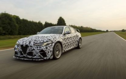 Alfa Romeo Racing ORLEN F1 drivers Räikkönen & Giovinazzi test the new Alfa Giulia GTA